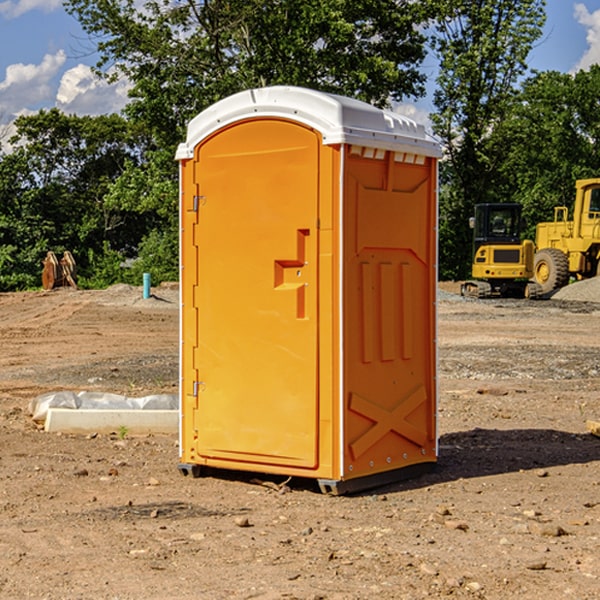 how often are the porta potties cleaned and serviced during a rental period in Lake Belvedere Estates